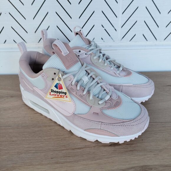 ⭐Nike Air Max 90 Futura Men Shoes Sz 7 Barley Rose Pink Sneakers DM9922-104 New - Picture 3 of 10